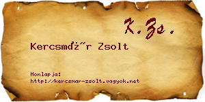 Kercsmár Zsolt névjegykártya