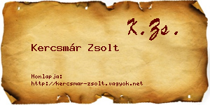 Kercsmár Zsolt névjegykártya