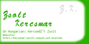 zsolt kercsmar business card